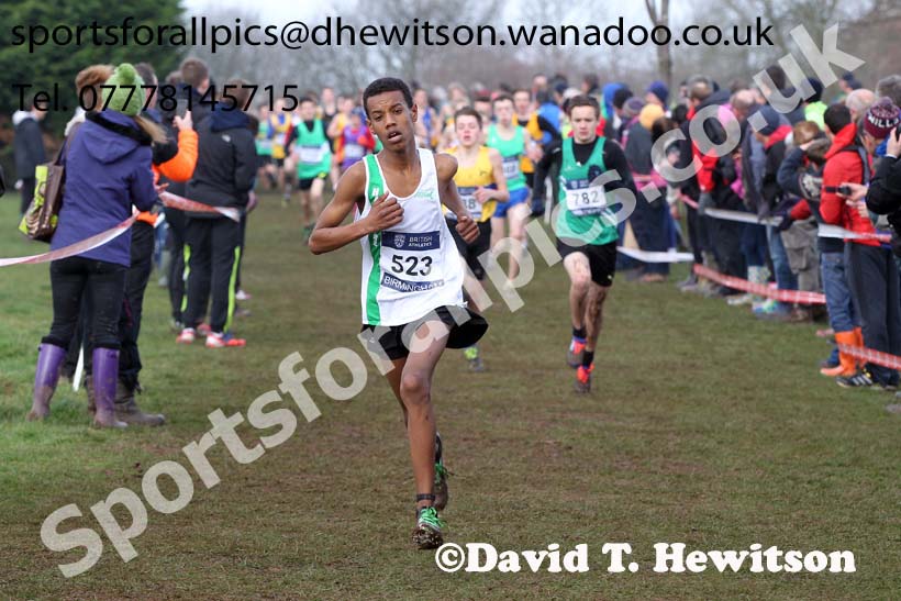 Under-13 boys Inter Counties Cross Country, Cofton Park, Birmingham. Photo: David T. Hewitson/Sports for All Pics